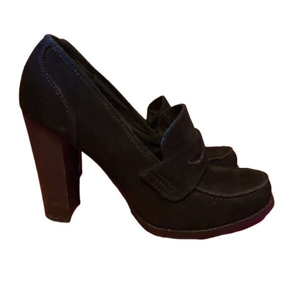 Shoes Size 38 Pegabo Black Suede-Mary Janes - Picture 3 of 4